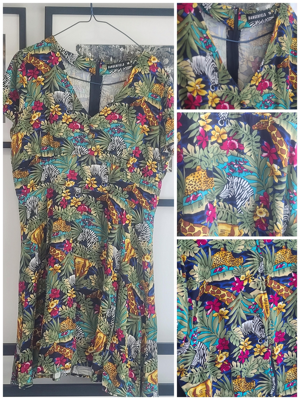 Dangerfield Jungle Animal Print Mini Dress